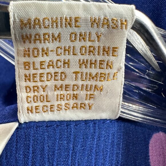 Victorias Secret Womens‎ Pajama Top Small Blue Floral Button Front Gold Label - Picture 6 of 9